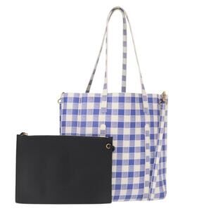 BALENCIAGA Everyday Tote XS Tote Bag Leather 2way Blue Gold 489813 Auth 156650